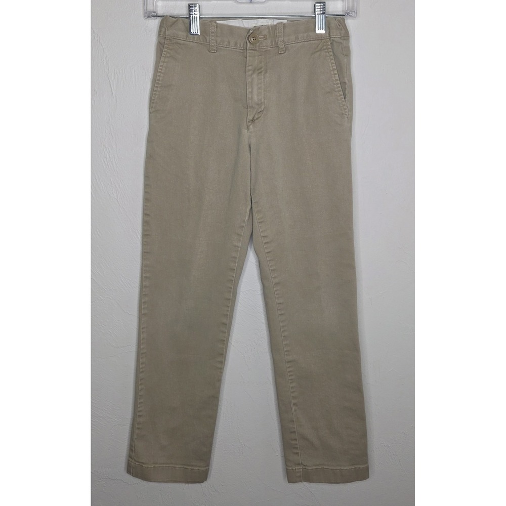 Crewcuts Pants Boys‎ Size 10 Khaki Slim Adjustable Waistband Flat Front Chinos